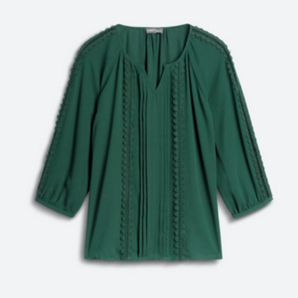 Market & Spruce Fillmore Crochet Detail Blouse Size: S